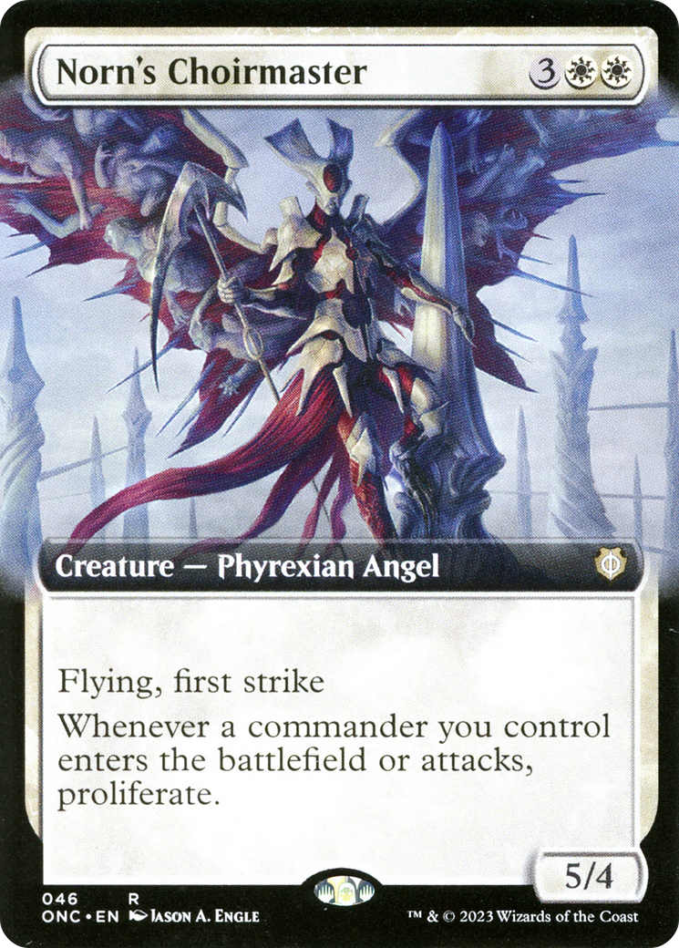Norn's Choirmaster (Extended Art) [Phyrexia: All Will Be One Commander] | Silver Goblin