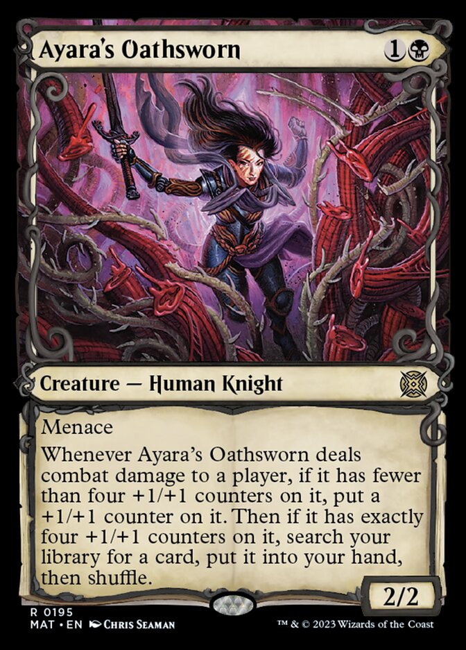 Ayara's Oathsworn (Showcase Halo Foil) [March of the Machine: The Aftermath] | Silver Goblin