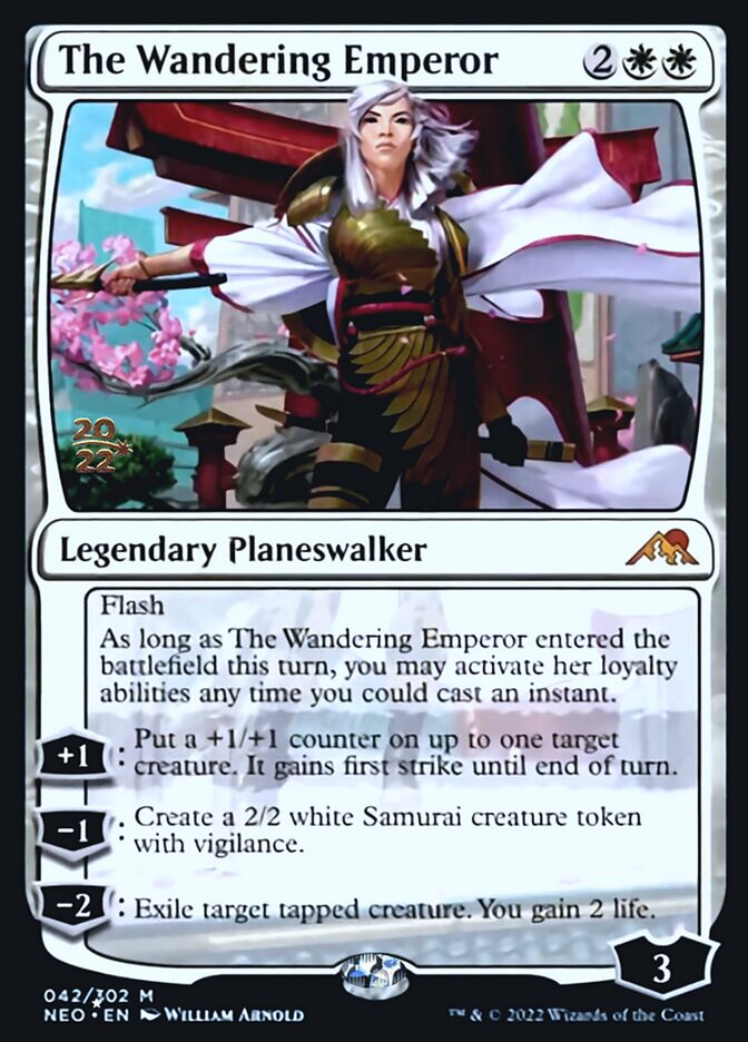 The Wandering Emperor [Kamigawa: Neon Dynasty Prerelease Promos] | Silver Goblin
