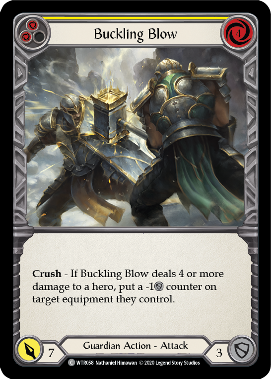 Buckling Blow (Yellow) [U-WTR058] (Welcome to Rathe Unlimited)  Unlimited Rainbow Foil | Silver Goblin