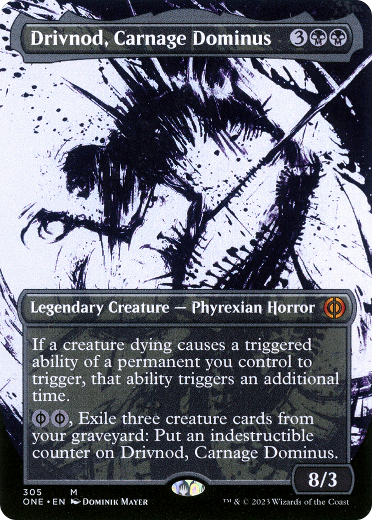 Drivnod, Carnage Dominus (Borderless Ichor) [Phyrexia: All Will Be One] | Silver Goblin