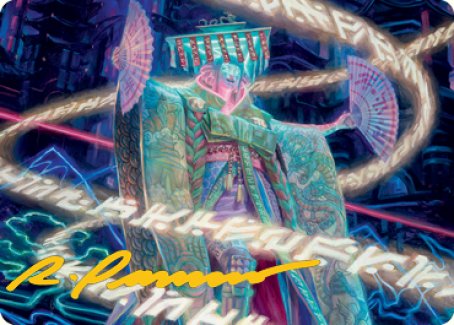 Satsuki, the Living Lore Art Card (Gold-Stamped Signature) [Kamigawa: Neon Dynasty Art Series] | Silver Goblin