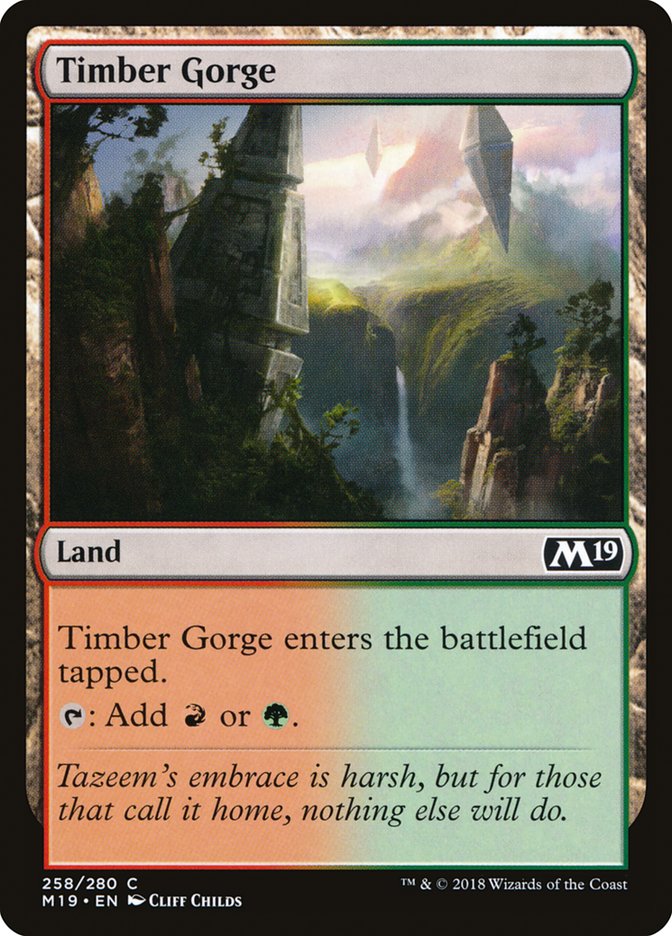 Timber Gorge [Core Set 2019] | Silver Goblin