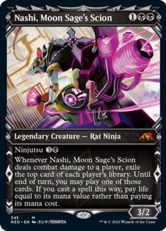 Nashi, Moon Sage's Scion (Showcase Ninja) [Kamigawa: Neon Dynasty] | Silver Goblin