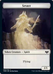 Wolf (011) // Spirit (002) Double-Sided Token [Innistrad: Crimson Vow Tokens] | Silver Goblin