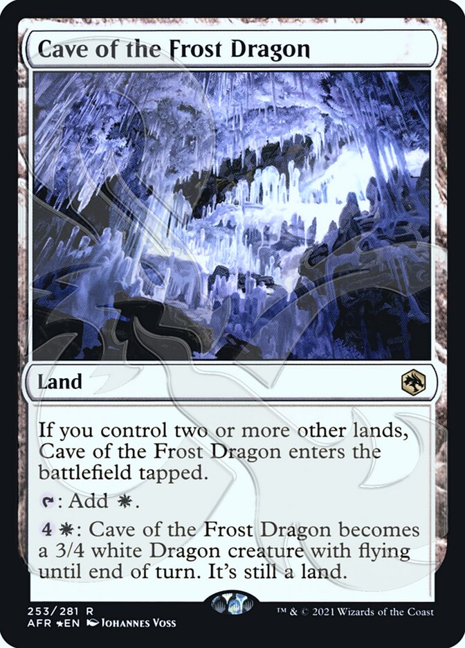 Cave of the Frost Dragon (Ampersand Promo) [Dungeons & Dragons: Adventures in the Forgotten Realms Promos] | Silver Goblin