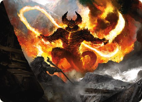The Balrog, Flame of Udun Art Card [The Lord of the Rings: Tales of Middle-earth Art Series] | Silver Goblin