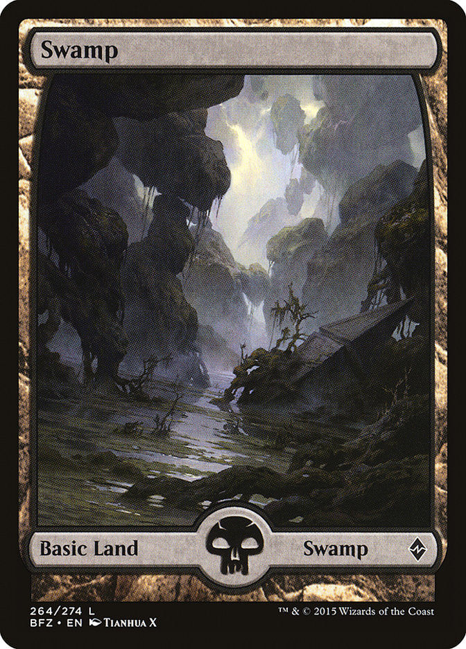Swamp (264) (Full Art) [Battle for Zendikar] | Silver Goblin