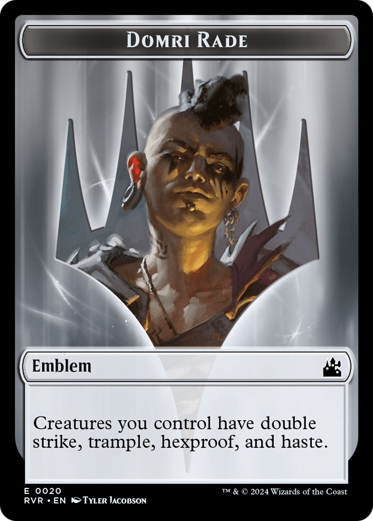 Domri Rade Emblem [Ravnica Remastered Tokens] | Silver Goblin