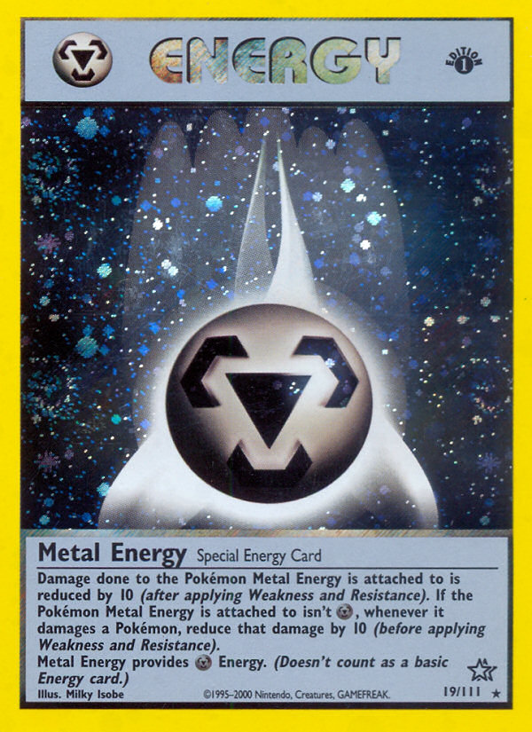 Metal Energy (19/111) [Neo Genesis 1st Edition] | Silver Goblin