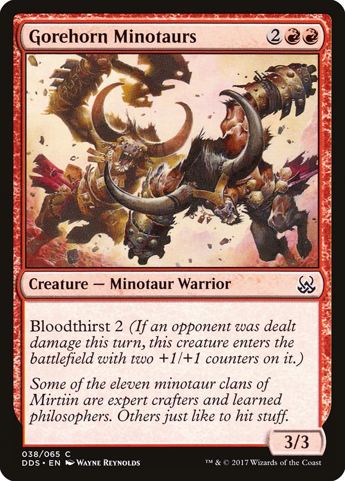 Gorehorn Minotaurs [Duel Decks: Mind vs. Might] | Silver Goblin