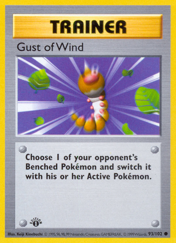 Gust of Wind (93/102) (Shadowless) [Base Set 1st Edition] | Silver Goblin
