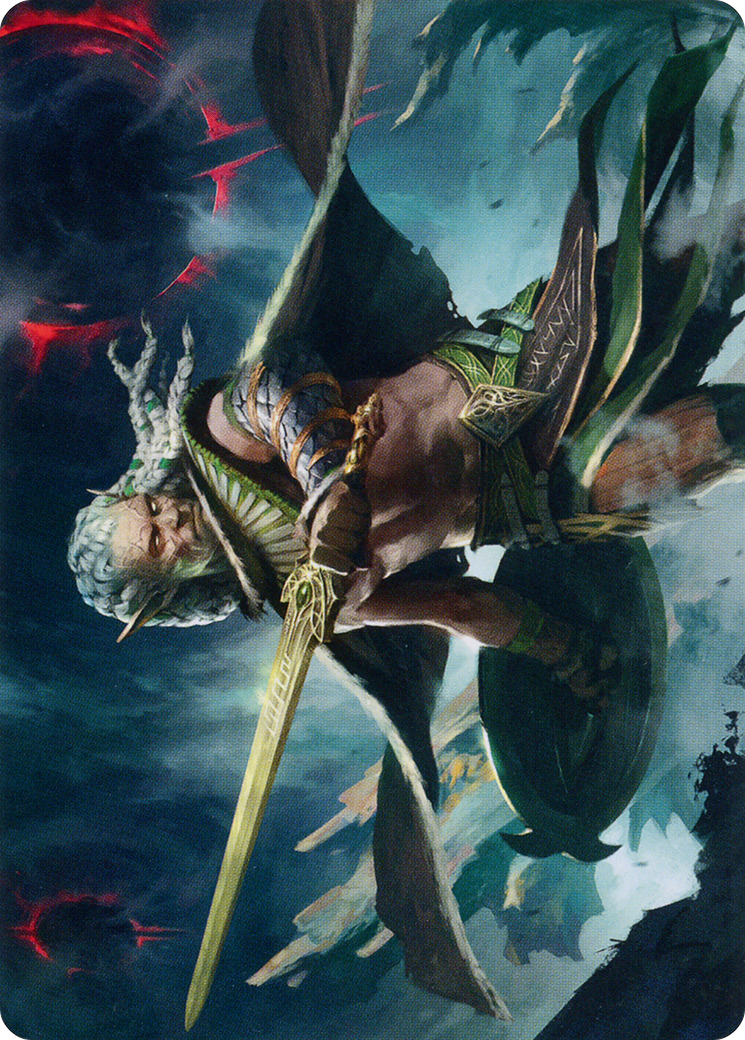 Serpent-Blade Assailant Art Card (40) [March of the Machine Art Series] | Silver Goblin