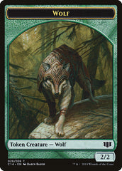 Treefolk // Wolf Double-Sided Token [Commander 2014 Tokens] | Silver Goblin