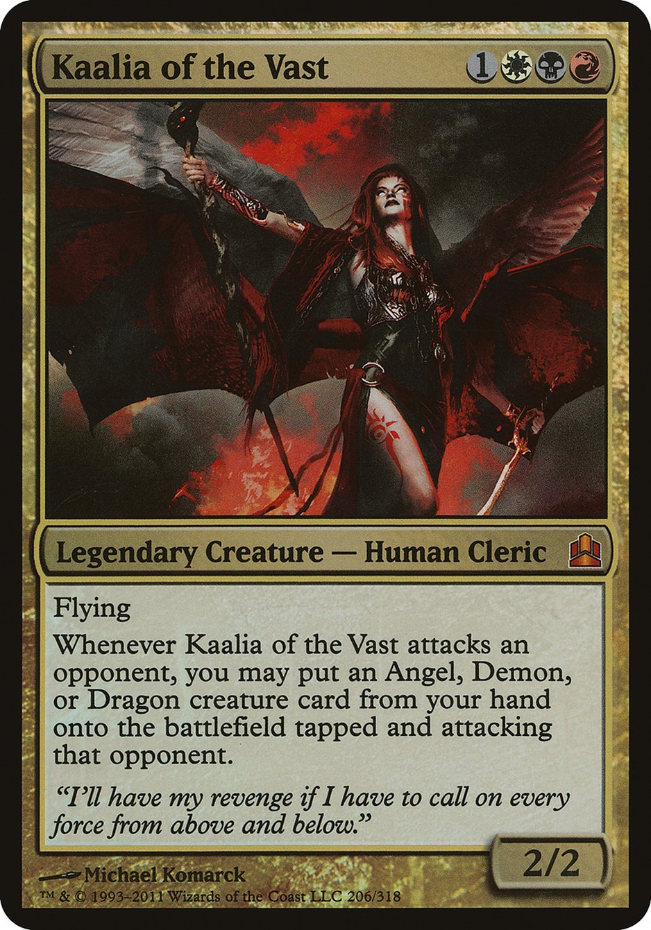 Kaalia of the Vast (Oversized) [Commander 2011 Oversized] | Silver Goblin