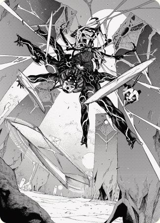 Kaito, Dancing Shadow 2 Art Card [Phyrexia: All Will Be One Art Series] | Silver Goblin