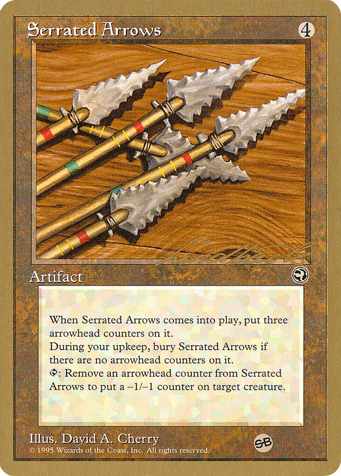 Serrated Arrows (Leon Lindback) (SB) [Pro Tour Collector Set] | Silver Goblin