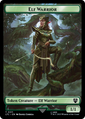 Elf Warrior // Treasure Double Sided Token [The Lord of the Rings: Tales of Middle-Earth Commander Tokens] | Silver Goblin