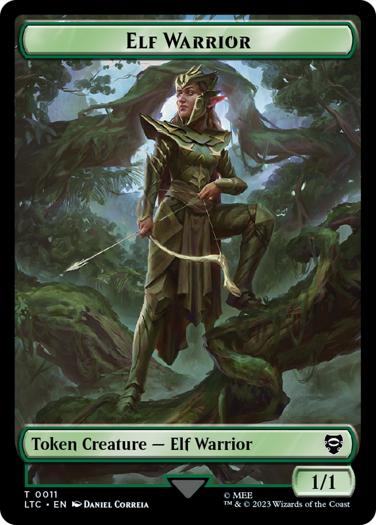 Elf Warrior // Bird Double Sided Token [The Lord of the Rings: Tales of Middle-Earth Commander Tokens] | Silver Goblin