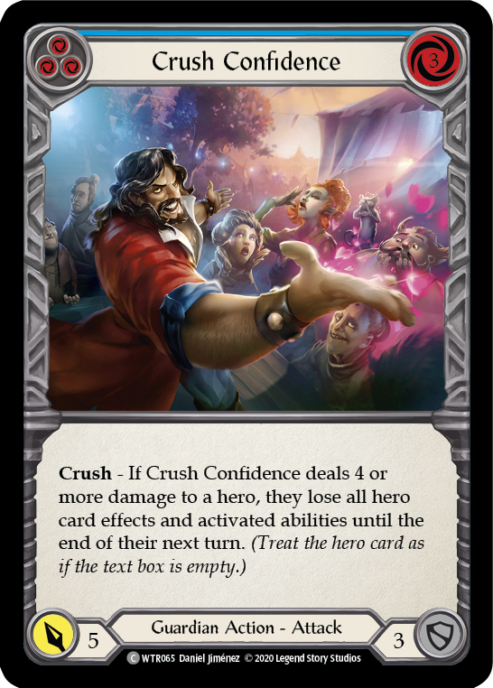 Crush Confidence (Blue) [U-WTR065] (Welcome to Rathe Unlimited)  Unlimited Rainbow Foil | Silver Goblin