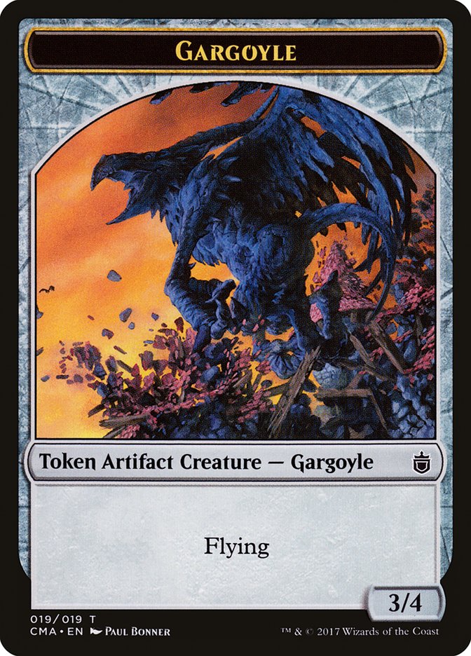 Gargoyle Token [Commander Anthology Tokens] | Silver Goblin