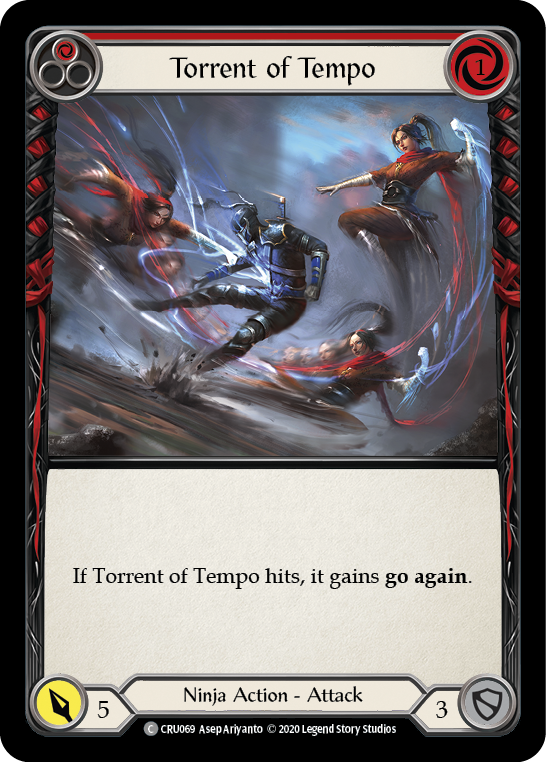 Torrent of Tempo (Red) [CRU069] (Crucible of War)  1st Edition Rainbow Foil | Silver Goblin
