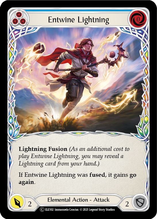 Entwine Lightning (Blue) [U-ELE102] (Tales of Aria Unlimited)  Unlimited Rainbow Foil | Silver Goblin