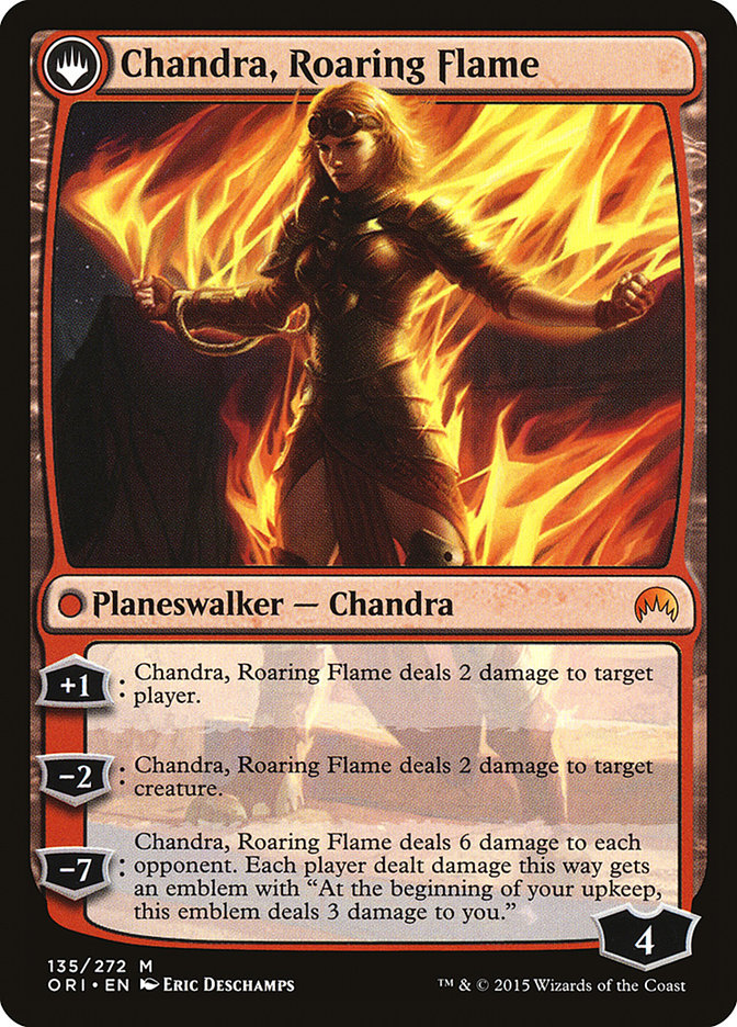 Chandra, Fire of Kaladesh // Chandra, Roaring Flame [Magic Origins] | Silver Goblin