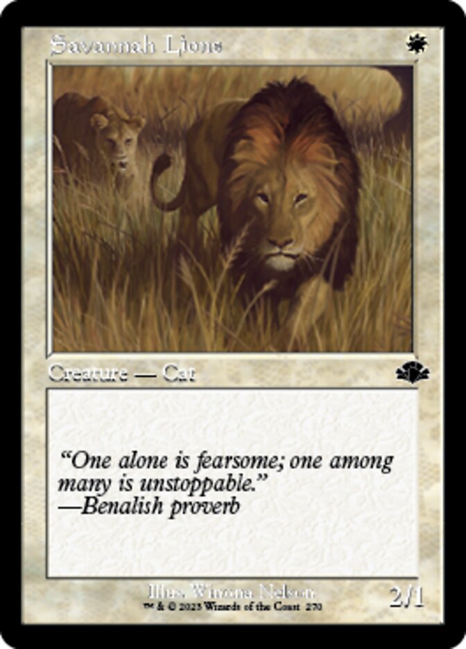 Savannah Lions (Retro) [Dominaria Remastered] | Silver Goblin
