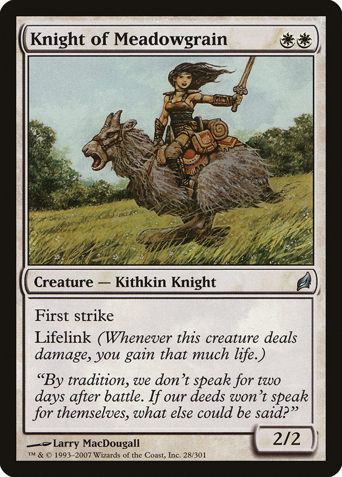 Knight of Meadowgrain [Lorwyn] | Silver Goblin