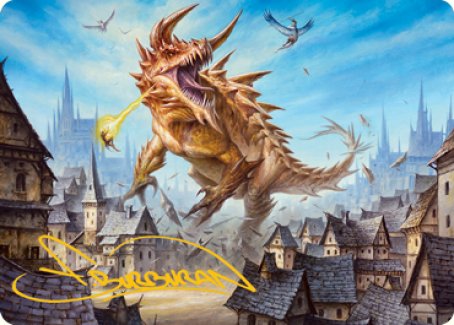 Tarrasque Art Card (Gold-Stamped Signature) [Dungeons & Dragons: Adventures in the Forgotten Realms Art Series] | Silver Goblin