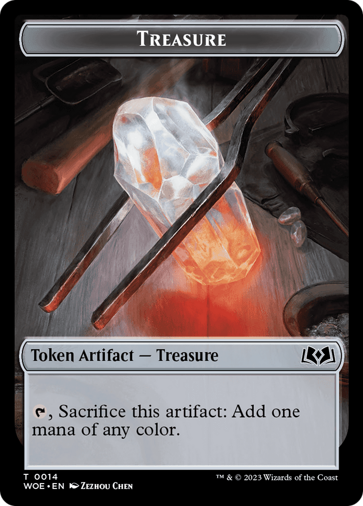 Treasure // Food (0011) Double-Sided Token [Wilds of Eldraine Tokens] | Silver Goblin
