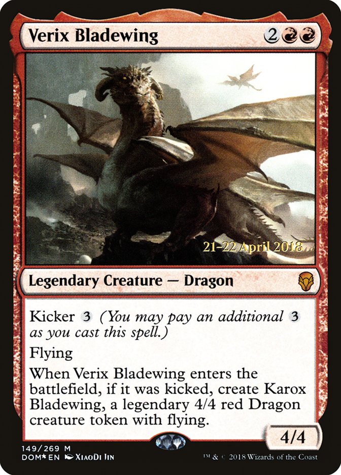 Verix Bladewing [Dominaria Prerelease Promos] | Silver Goblin