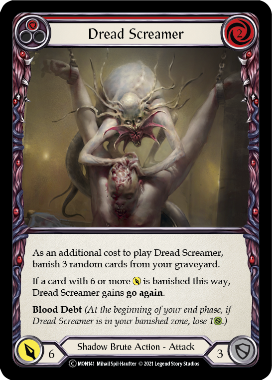 Dread Screamer (Red) [U-MON141-RF] (Monarch Unlimited)  Unlimited Rainbow Foil | Silver Goblin