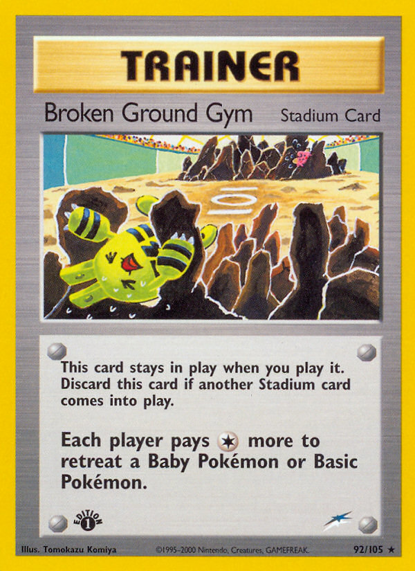 Broken Ground Gym (92/105) [Neo Destiny 1st Edition] | Silver Goblin