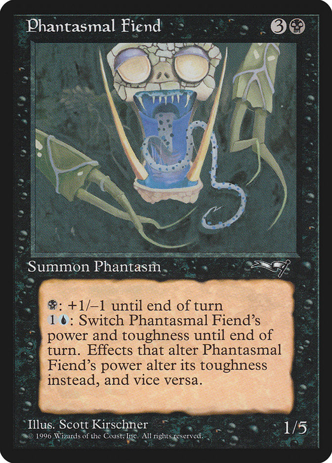 Phantasmal Fiend (Dark Green Background) [Alliances] | Silver Goblin