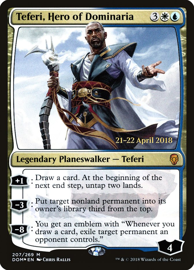 Teferi, Hero of Dominaria [Dominaria Prerelease Promos] | Silver Goblin