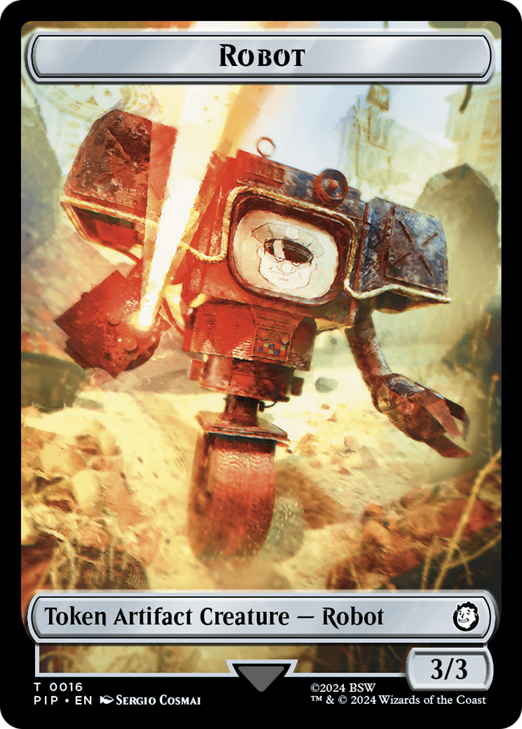 Robot // Treasure (019) Double-Sided Token [Fallout Tokens] | Silver Goblin