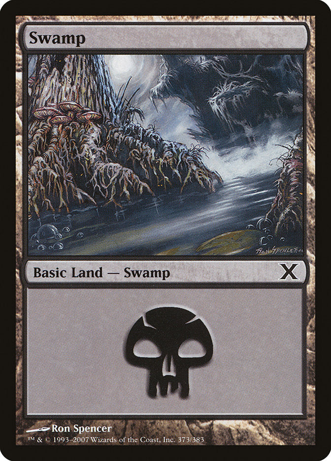 Swamp (373) [Tenth Edition] | Silver Goblin