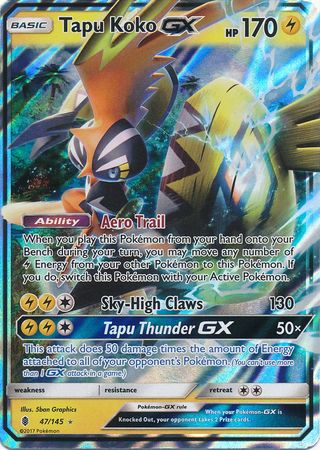 Tapu Koko GX (47/145) (Jumbo Card) [Sun & Moon: Guardians Rising] | Silver Goblin