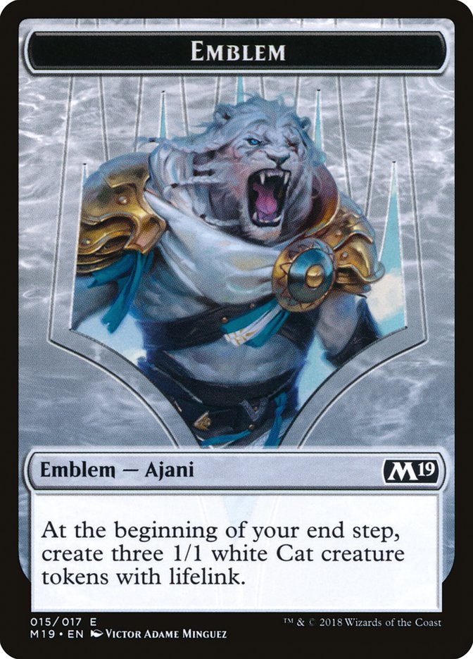 Ajani, Adversary of Tyrants Emblem [Core Set 2019 Tokens] | Silver Goblin