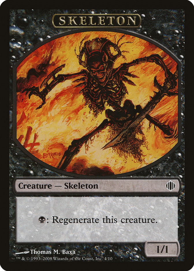 Skeleton Token [Shards of Alara Tokens] | Silver Goblin