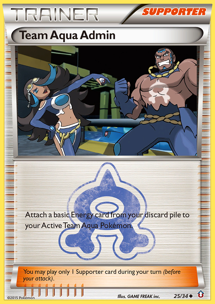 Team Aqua Admin (25/34) [XY: Double Crisis] | Silver Goblin