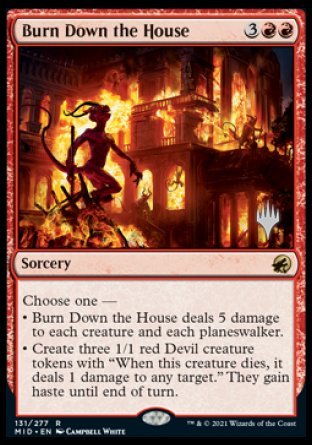 Burn Down the House (Promo Pack) [Innistrad: Midnight Hunt Promos] | Silver Goblin