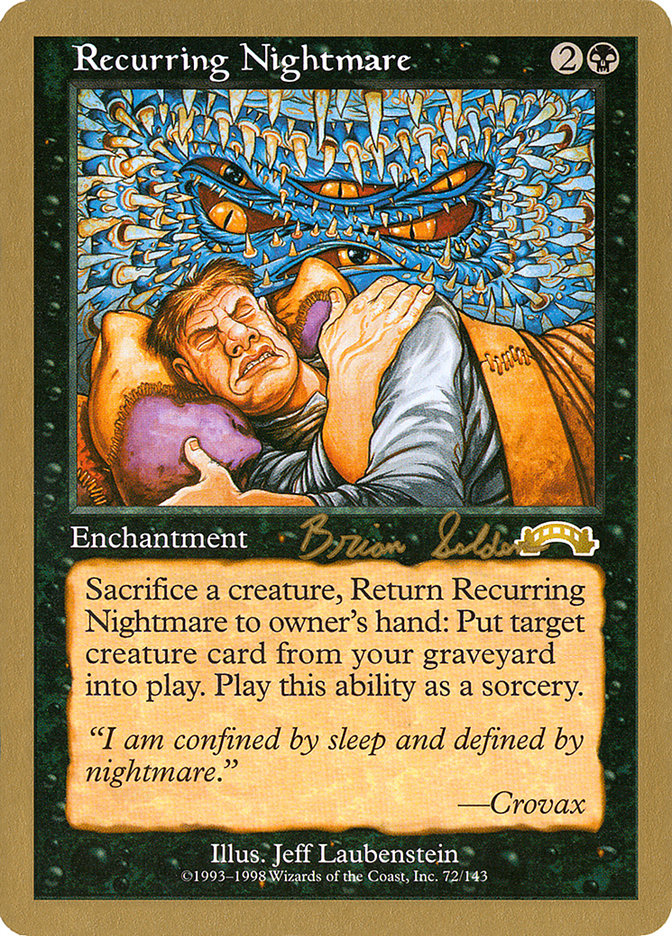 Recurring Nightmare (Brian Selden) [World Championship Decks 1998] | Silver Goblin