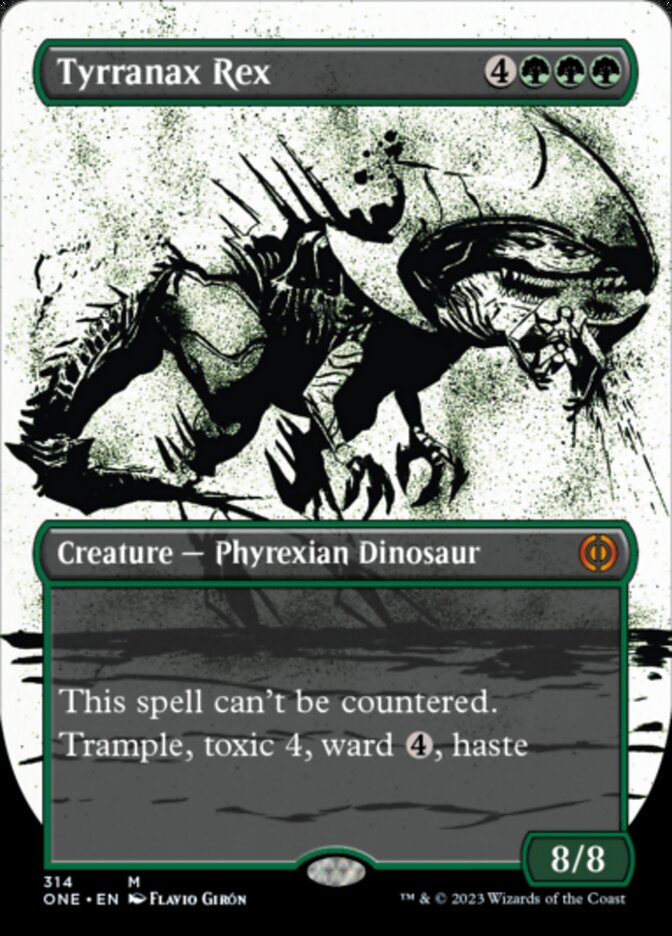 Tyrranax Rex (Borderless Ichor) [Phyrexia: All Will Be One] | Silver Goblin