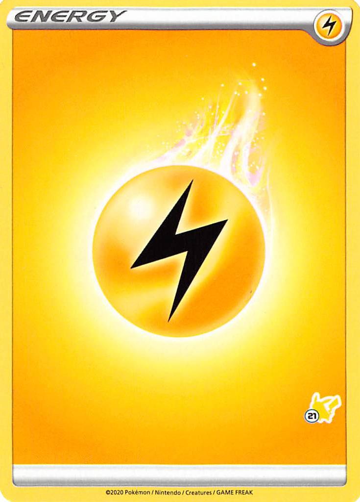 Lightning Energy (Pikachu Stamp #21) [Battle Academy 2022] | Silver Goblin