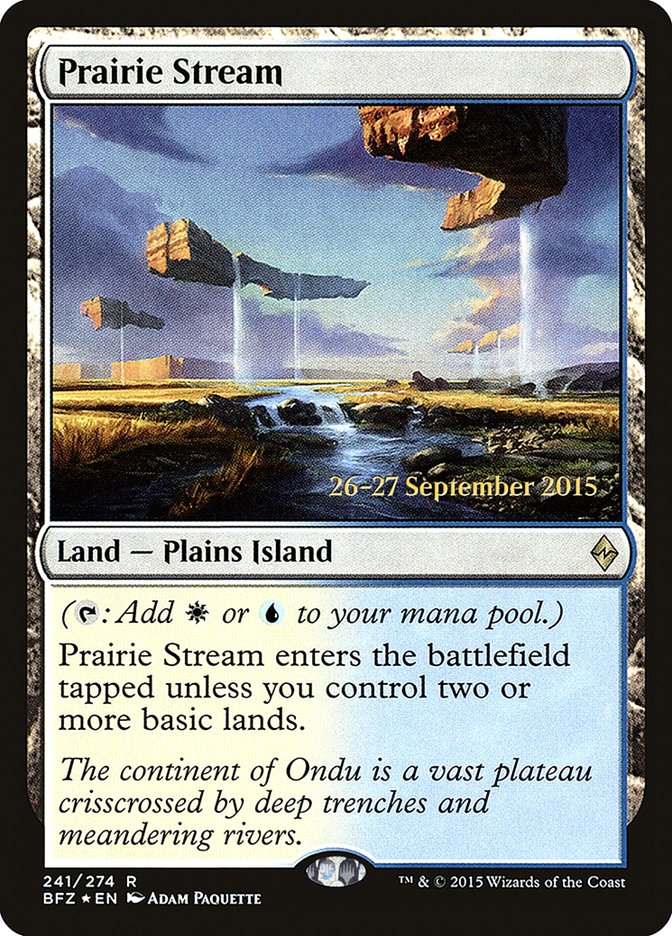 Prairie Stream [Battle for Zendikar Prerelease Promos] | Silver Goblin