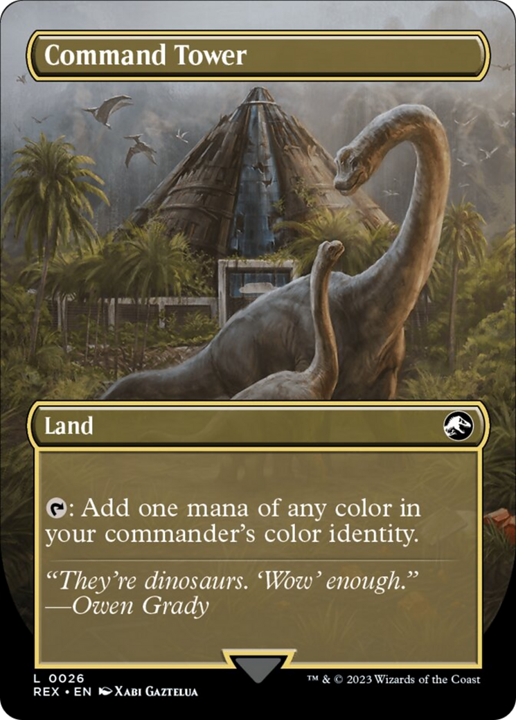 Command Tower // Commander Tower (Borderless) [Jurassic World Collection] | Silver Goblin