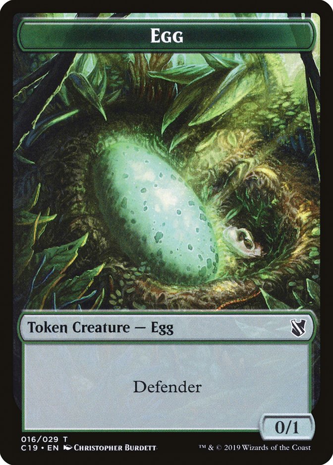 Gargoyle // Egg Double-Sided Token [Commander 2019 Tokens] | Silver Goblin